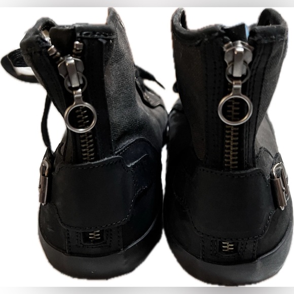 Denim & Supply Ralph Lauren Sneakers Women's Size 9B Black High Top Zip Back - Picture 4 of 9